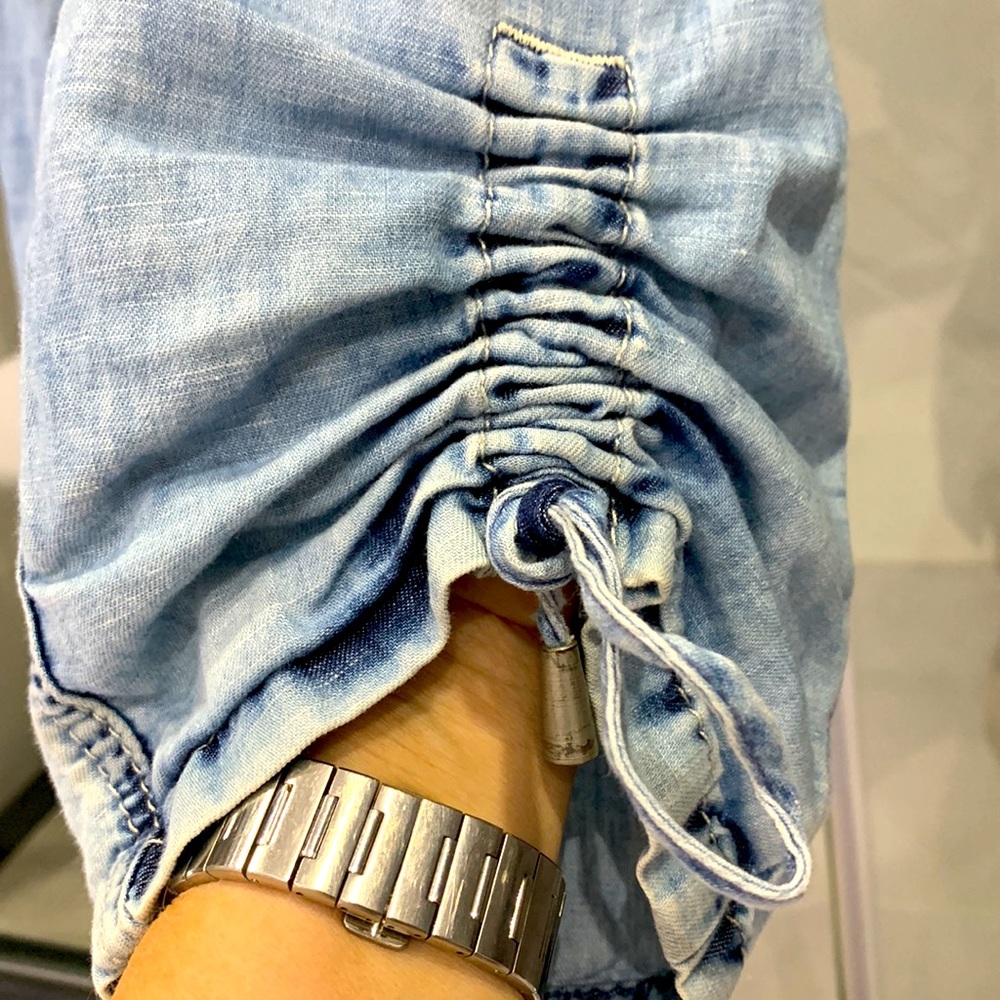 RARE Escada Sport Tina Linen&Cotton Blend Drawstring Jeans - Picture 10 of 17